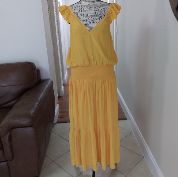 Ramy Brook Chloe Smocked‎ Midi Dress - Picture 3 of 12